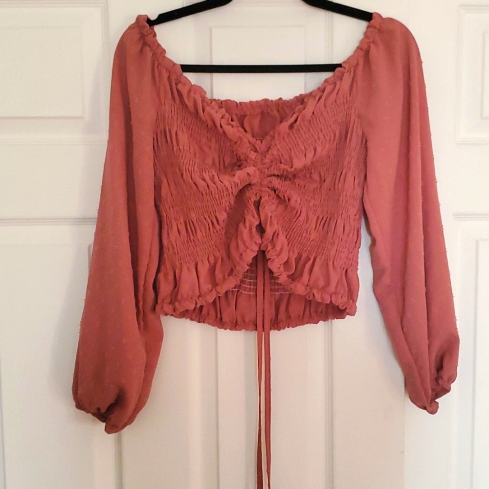 Off-the-shoulder shirt